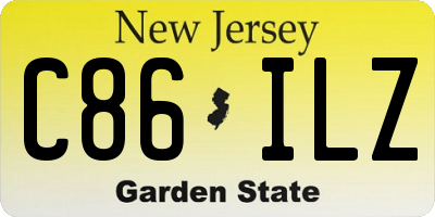 NJ license plate C86ILZ