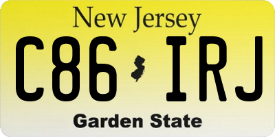NJ license plate C86IRJ