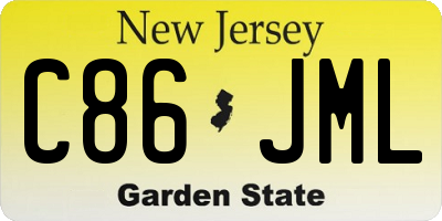 NJ license plate C86JML