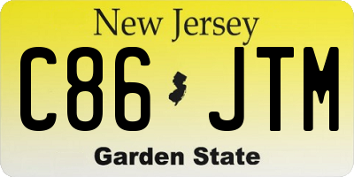 NJ license plate C86JTM
