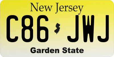 NJ license plate C86JWJ