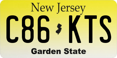 NJ license plate C86KTS