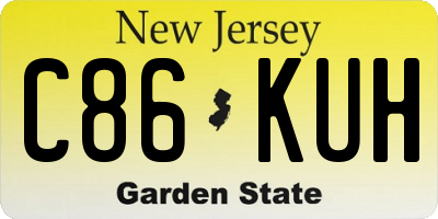 NJ license plate C86KUH