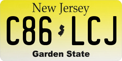 NJ license plate C86LCJ