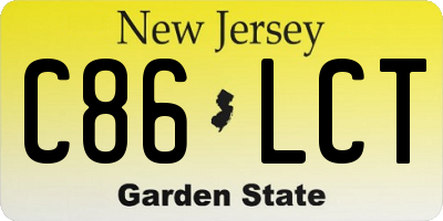 NJ license plate C86LCT