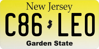 NJ license plate C86LEO