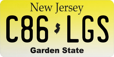 NJ license plate C86LGS