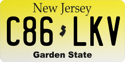 NJ license plate C86LKV