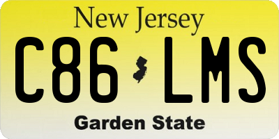 NJ license plate C86LMS
