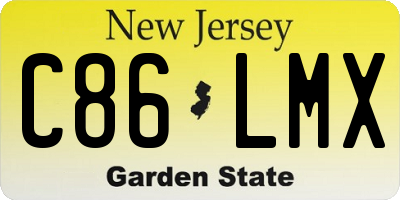 NJ license plate C86LMX