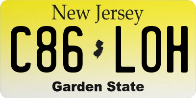 NJ license plate C86LOH