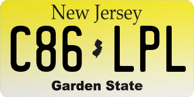 NJ license plate C86LPL