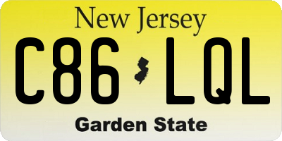 NJ license plate C86LQL