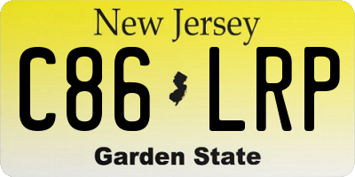 NJ license plate C86LRP
