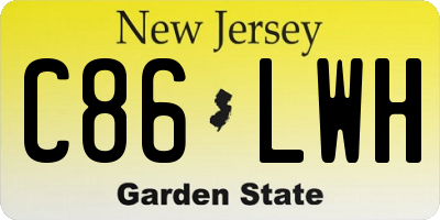 NJ license plate C86LWH