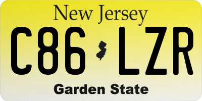 NJ license plate C86LZR