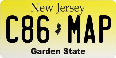NJ license plate C86MAP