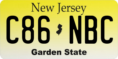NJ license plate C86NBC
