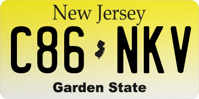 NJ license plate C86NKV