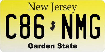 NJ license plate C86NMG