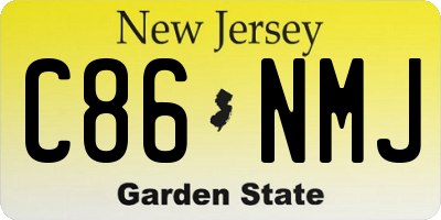 NJ license plate C86NMJ