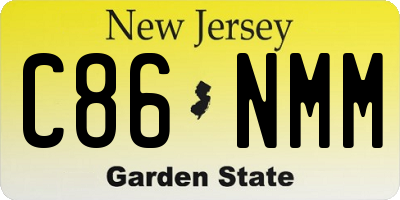 NJ license plate C86NMM