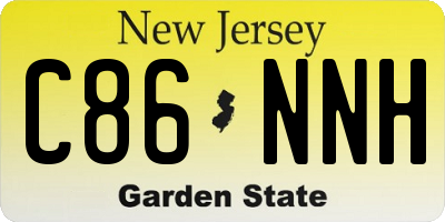 NJ license plate C86NNH