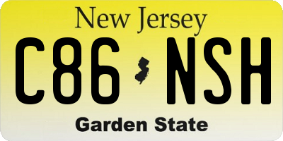 NJ license plate C86NSH