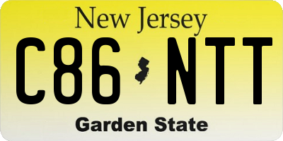 NJ license plate C86NTT
