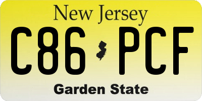 NJ license plate C86PCF