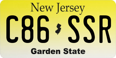 NJ license plate C86SSR