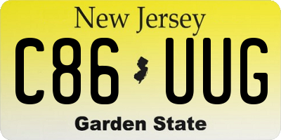 NJ license plate C86UUG