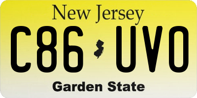 NJ license plate C86UVO