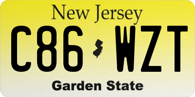NJ license plate C86WZT