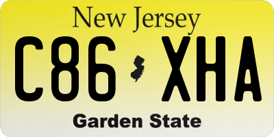 NJ license plate C86XHA