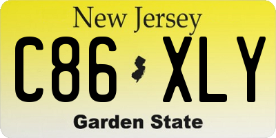 NJ license plate C86XLY