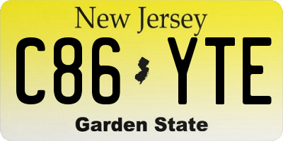 NJ license plate C86YTE