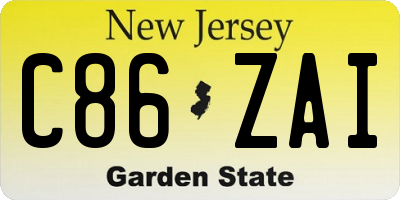 NJ license plate C86ZAI
