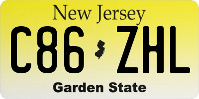 NJ license plate C86ZHL