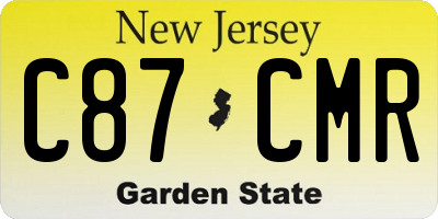 NJ license plate C87CMR