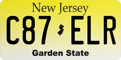 NJ license plate C87ELR