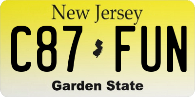 NJ license plate C87FUN