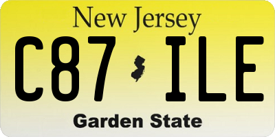 NJ license plate C87ILE