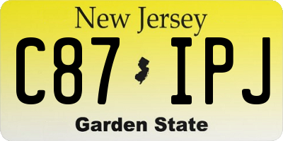 NJ license plate C87IPJ