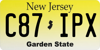 NJ license plate C87IPX