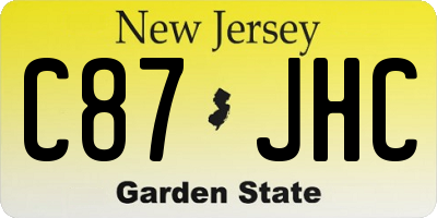 NJ license plate C87JHC