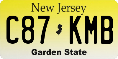 NJ license plate C87KMB