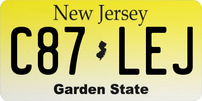 NJ license plate C87LEJ