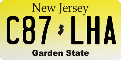 NJ license plate C87LHA