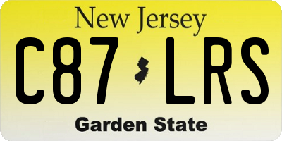 NJ license plate C87LRS